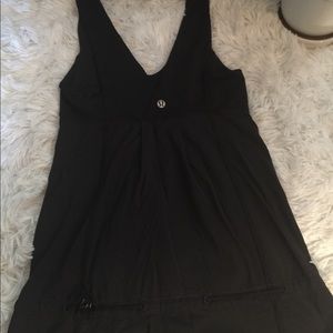 Lululemon yoga black striped shirt